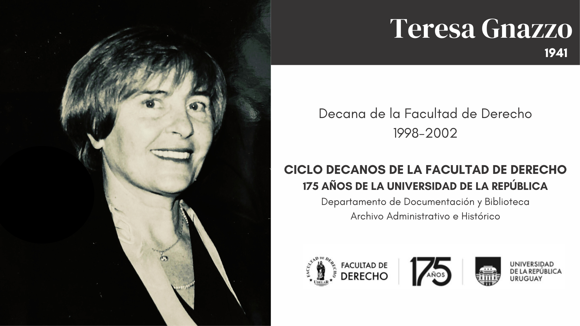 DECANAS DE LA FACULTAD DE DERECHO - TERESA GNAZZO