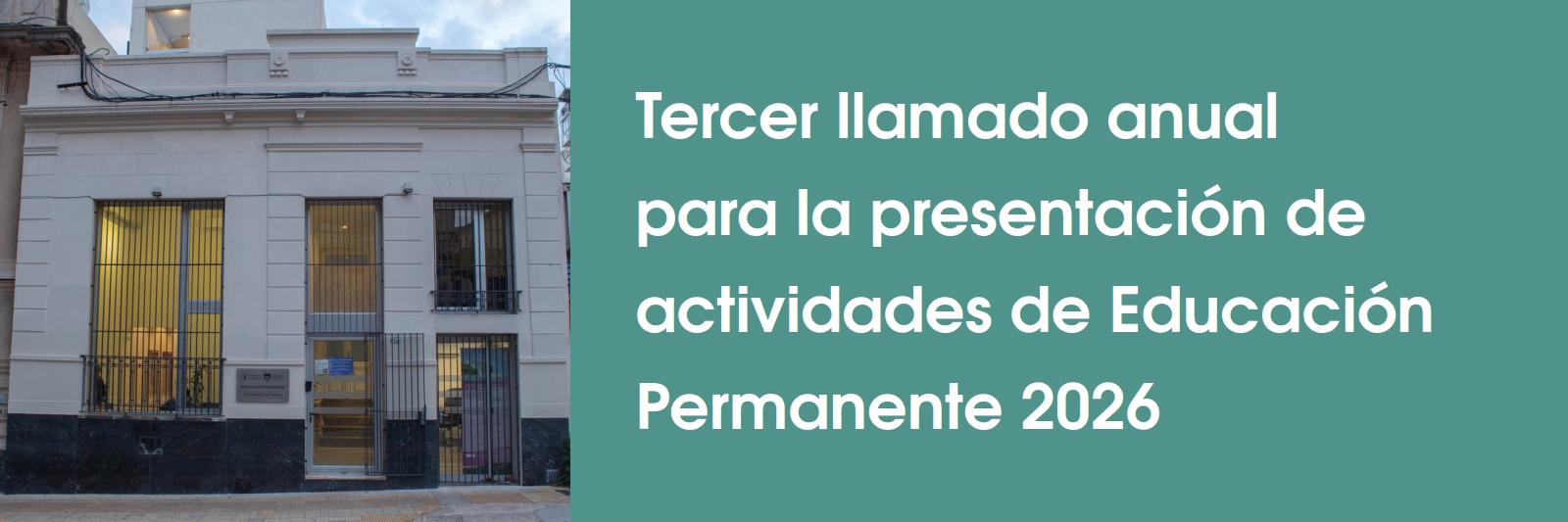 Tercer llamado anual para la presentación de actividades de Educación Permanente 2026