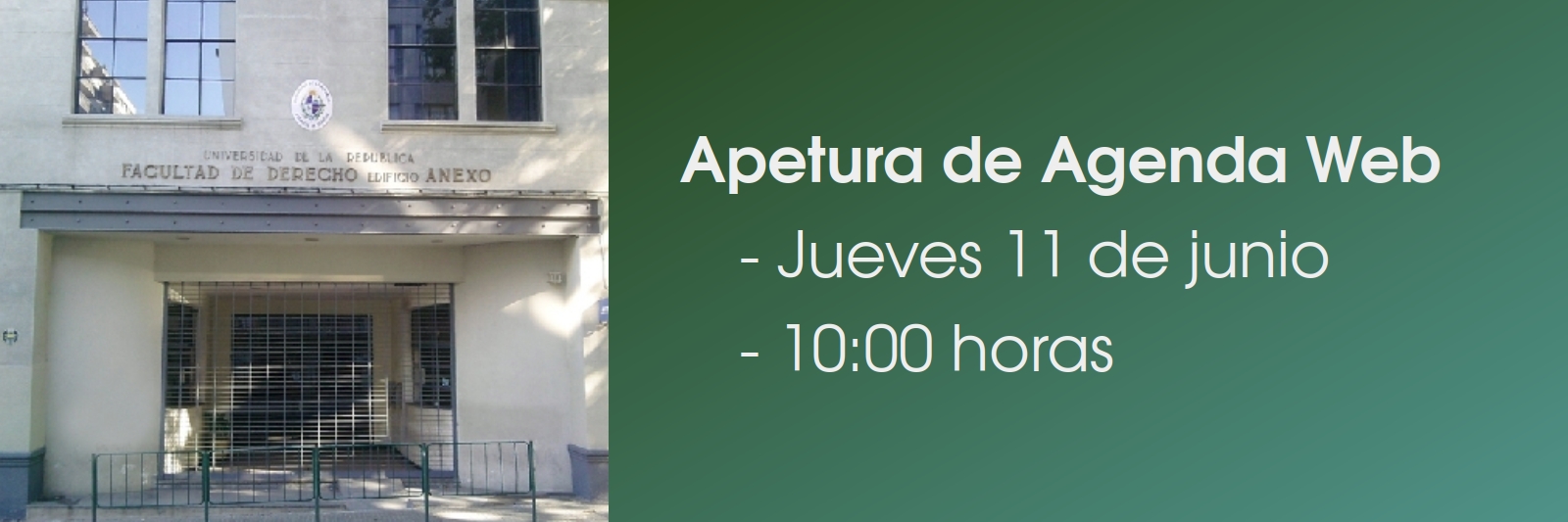 Apertura de Agenda Web