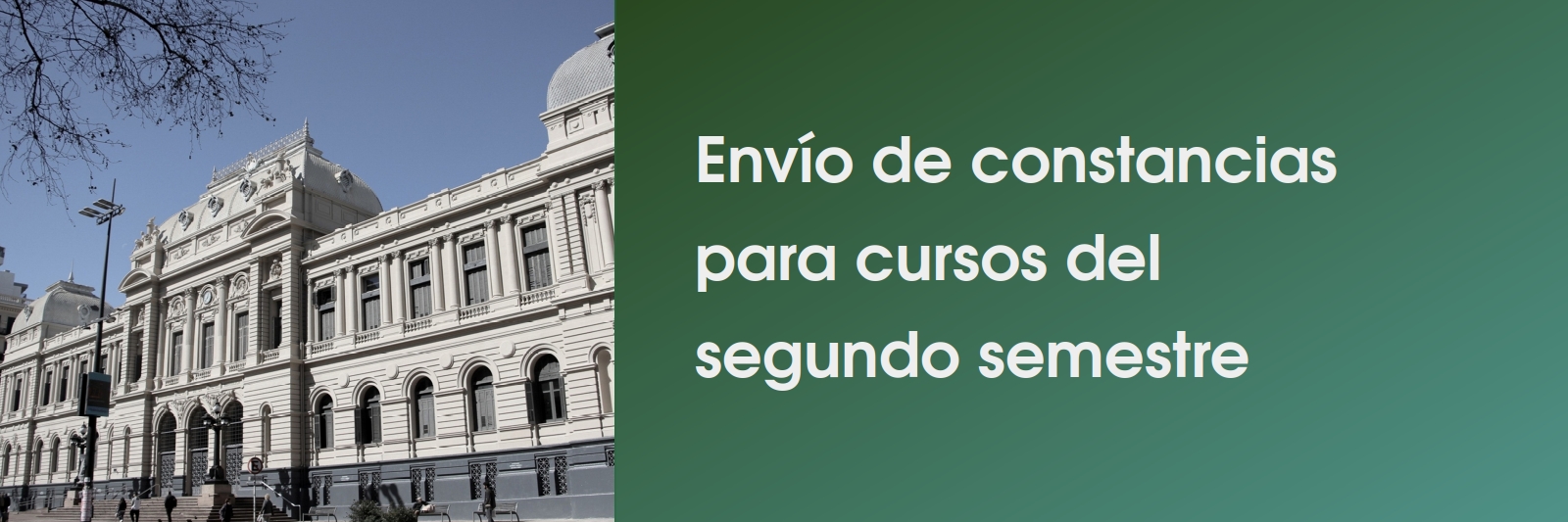 Envío de constancias para cursos del segundo semestre