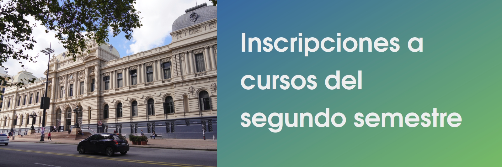 Inscripciones a cursos del segundo semestre