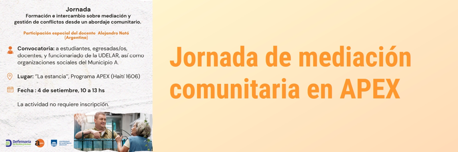 Jornada de mediación comunitaria en APEX