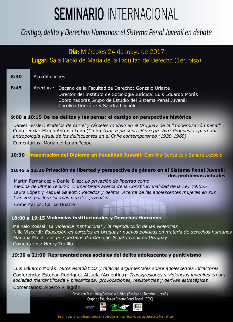 Seminario Internacional "Castigo, delito y Derechos Humanos: el Sistema Penal Juvenil en debate"