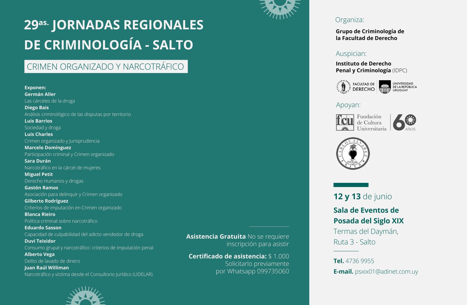 29as. Jornadas Regionales de Criminología en Salto