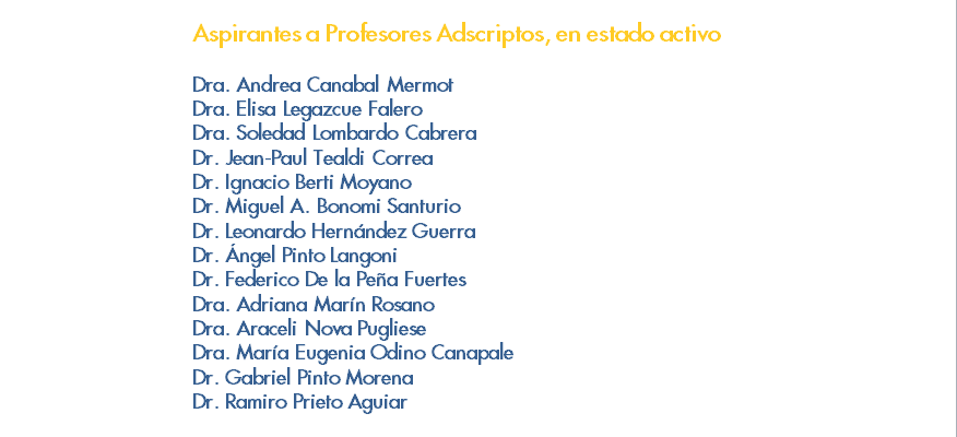 Aspirantes a Profesores Adscriptos 