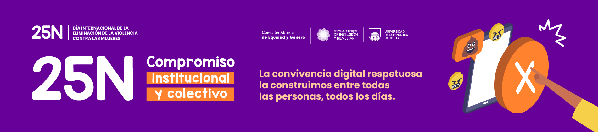 25N: Campaña de la Udelar en rechazo de la violencia digital