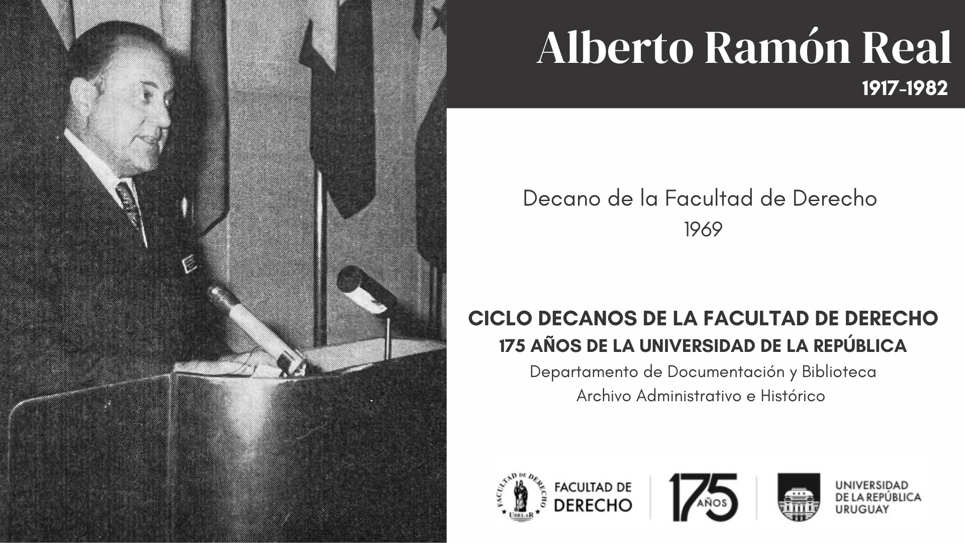 CICLO DECANOS - ALBERTO RAMÓN REAL