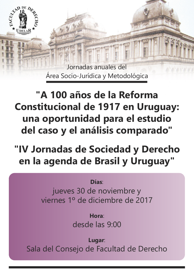 JORNADAS ANUALES DEL ÁREA SOCIO-JURÍDICA Y METODOLÓGICA