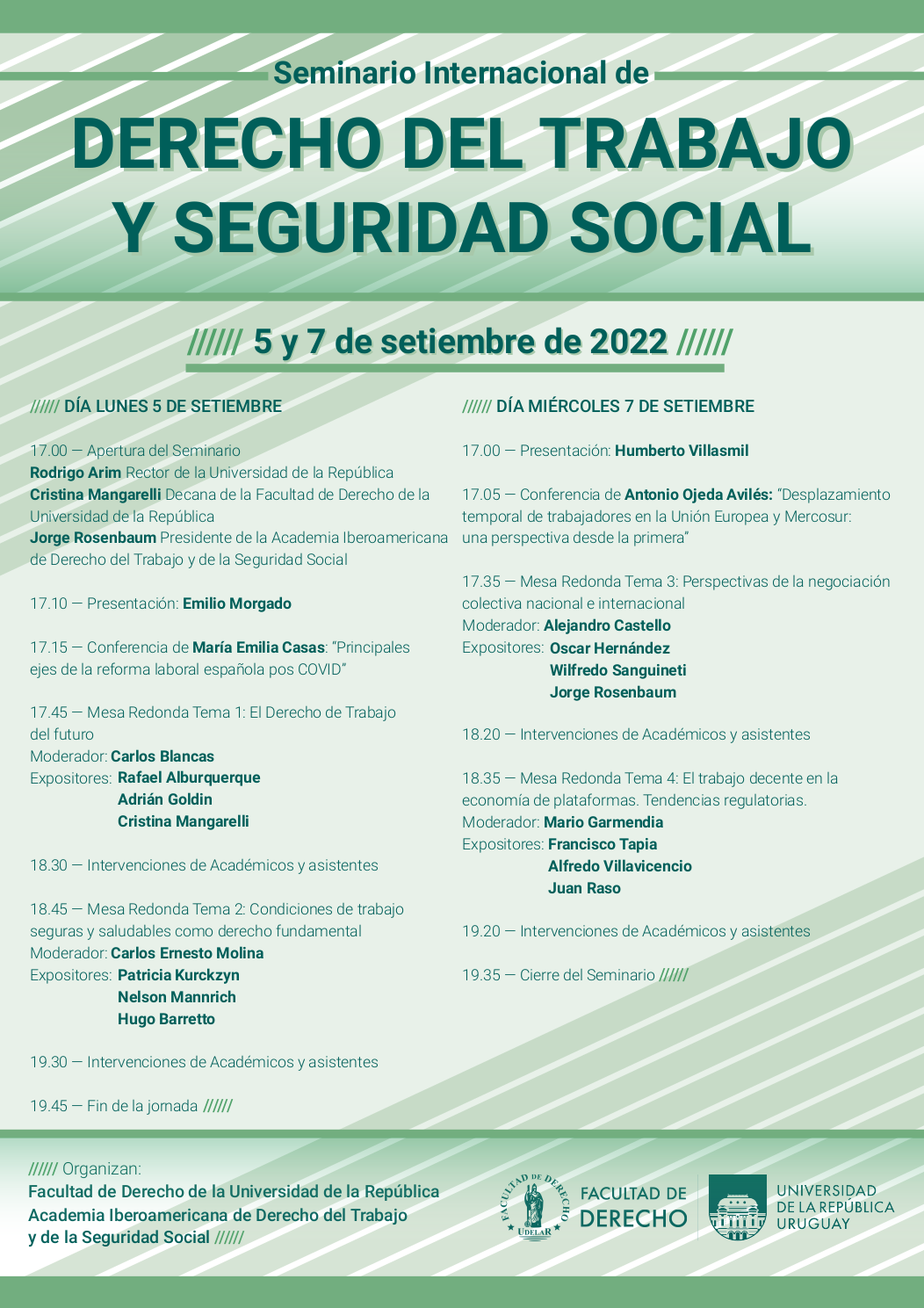 Seminario Internacional de Derecho del Trabajo y la Seguridad Social