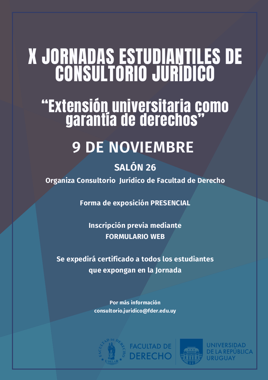 X Jornadas Estudiantiles de Consultorio Jurídico