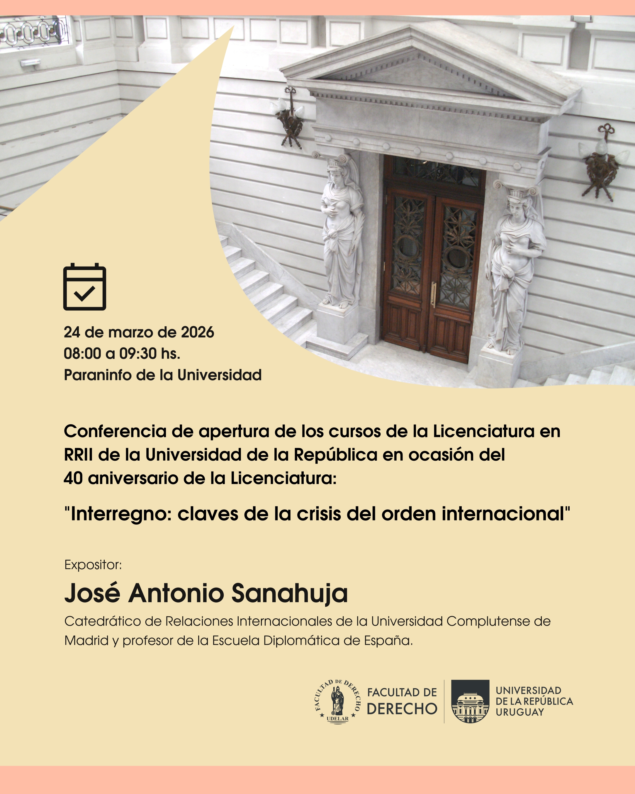 Afiche que informa sobre la conferencia