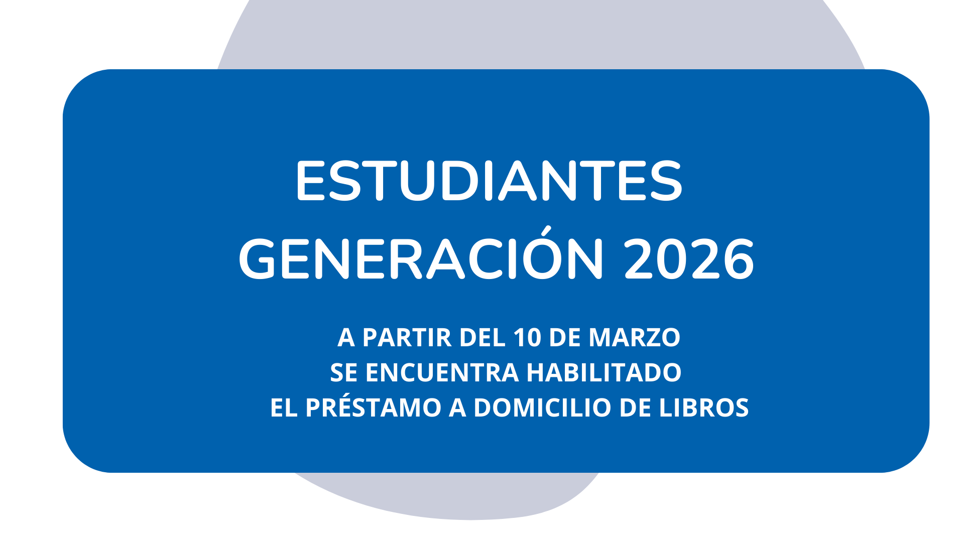 PRÉSTAMO A DOMICILIO DE LIBROS