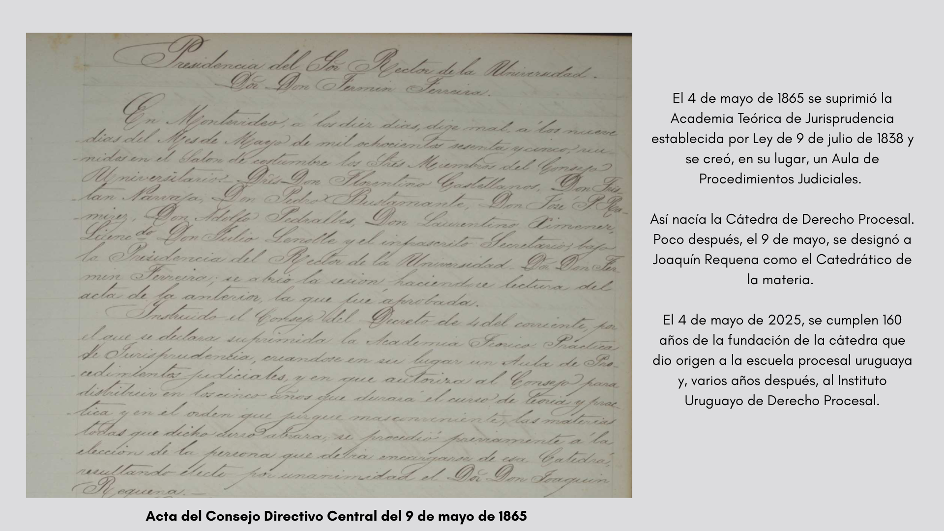 160 AÑOS DE LA CÁTEDRA DE DERECHO PROCESAL