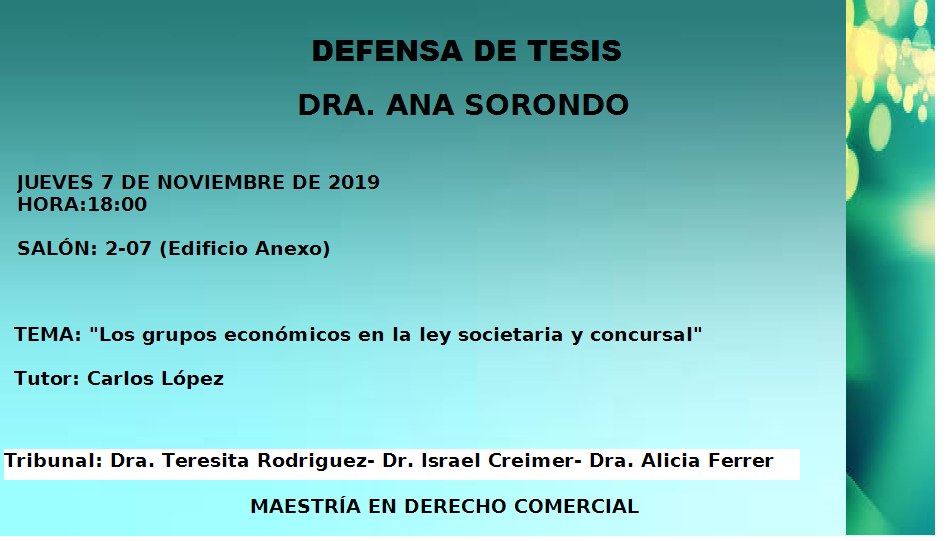 Defensa de tesis Ana Sorondo