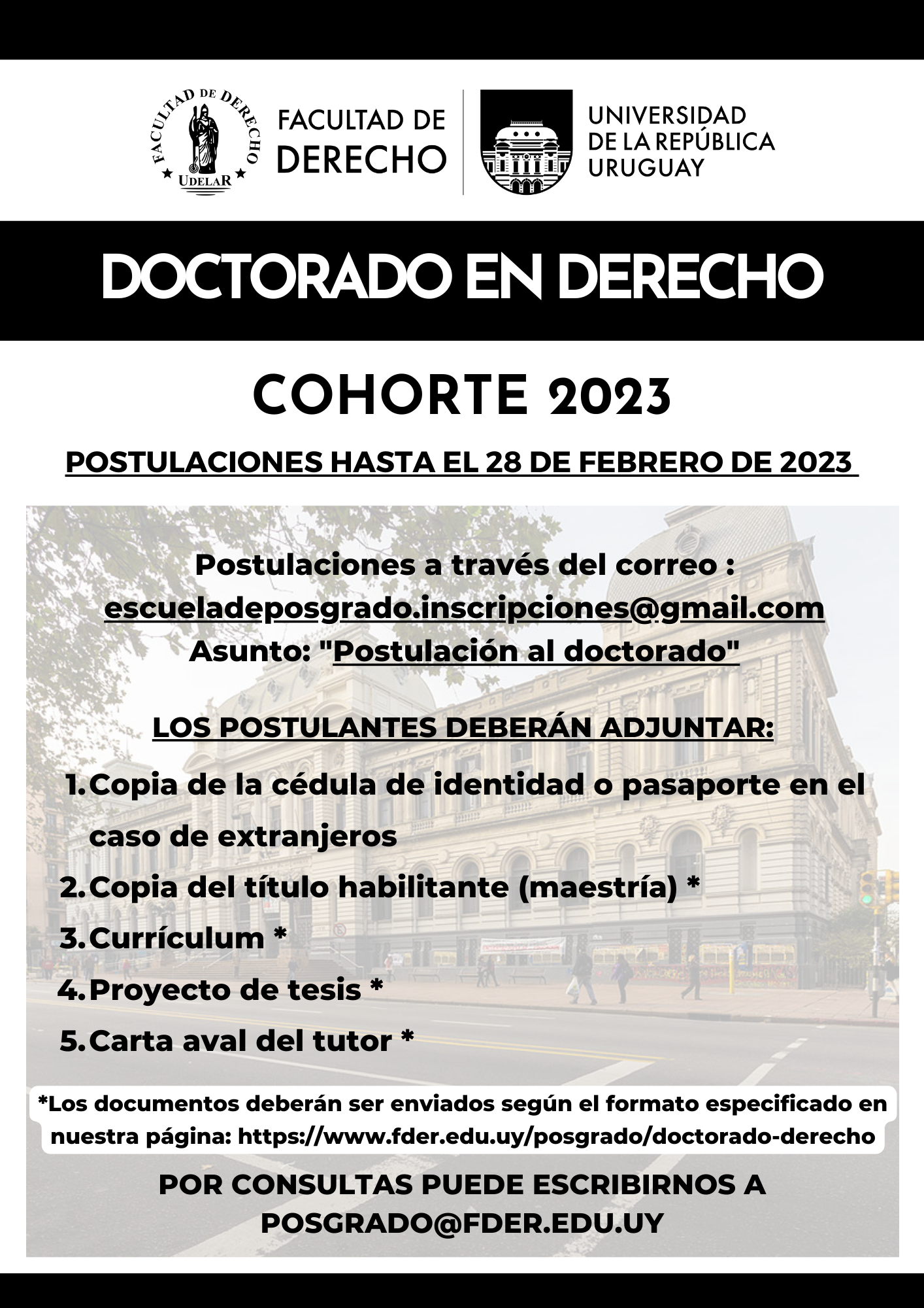 La Escuela de Posgrado recibe postulaciones para la segunda cohorte del ...