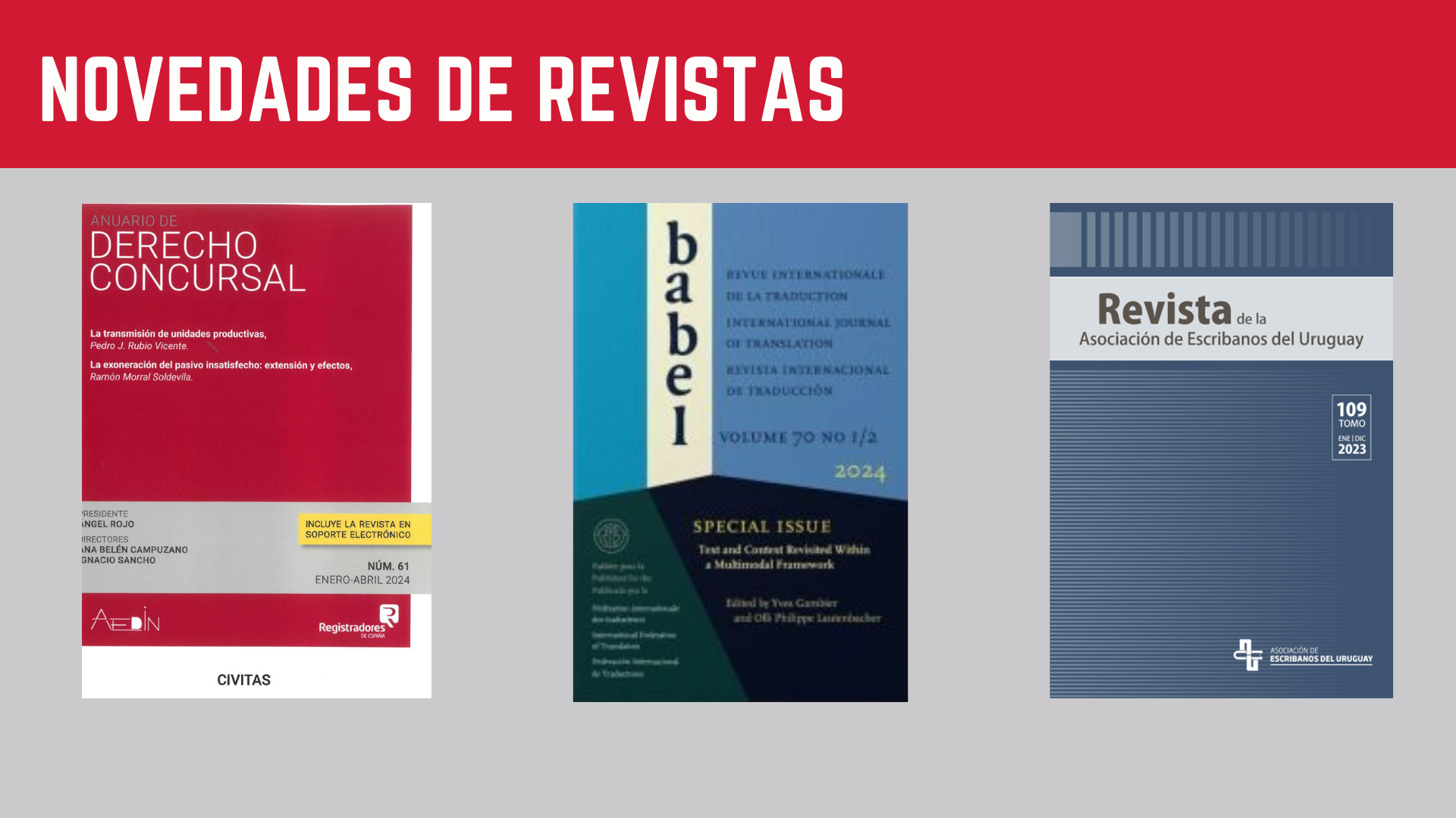 NOVEDADES REVISTAS