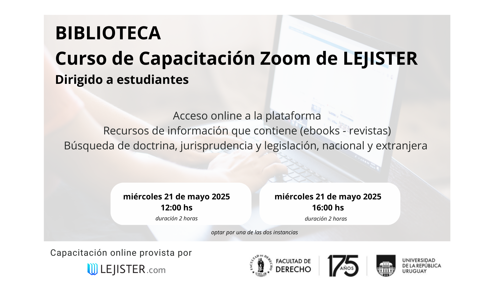 CURSO DE CAPACITACIÓN PLATAFORMA LEJISTER