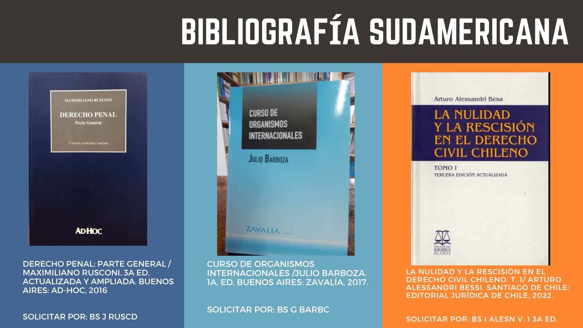 BIBLIOGRAFÍA SUDAMERICANA