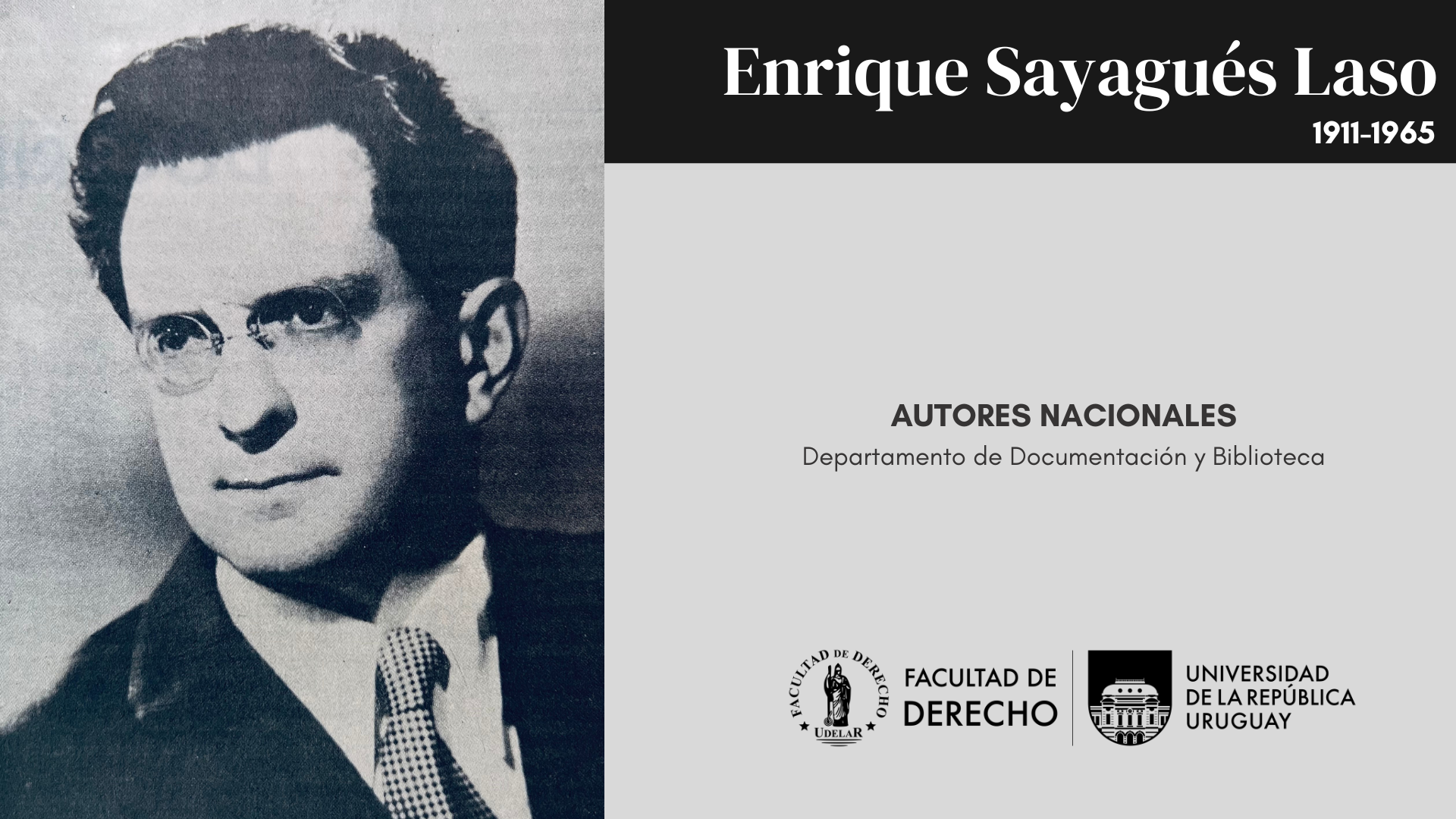 AUTORES NACIONALES - ENRIQUE SAYAGUÉS LASO