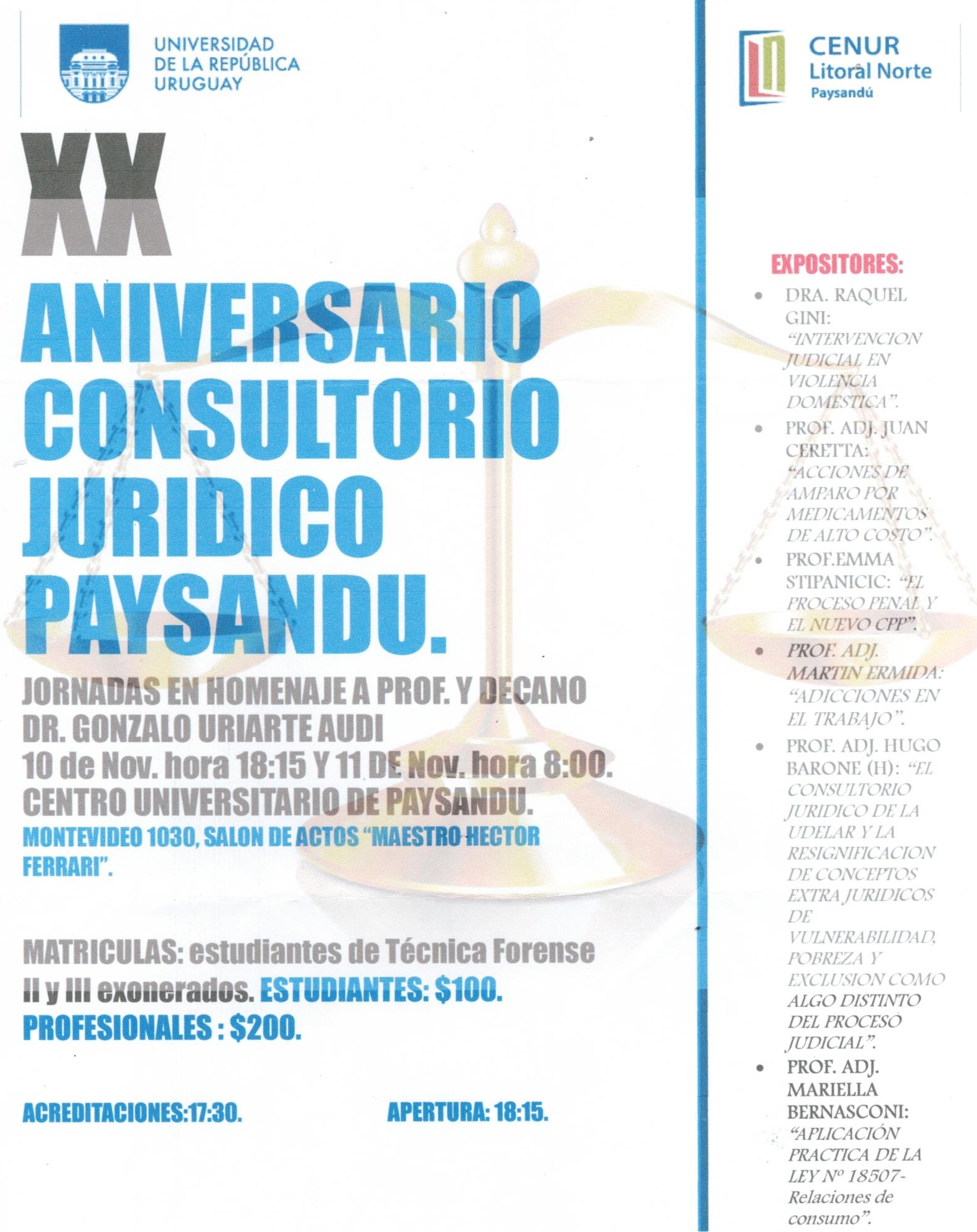 XX Aniversario Cons Jur