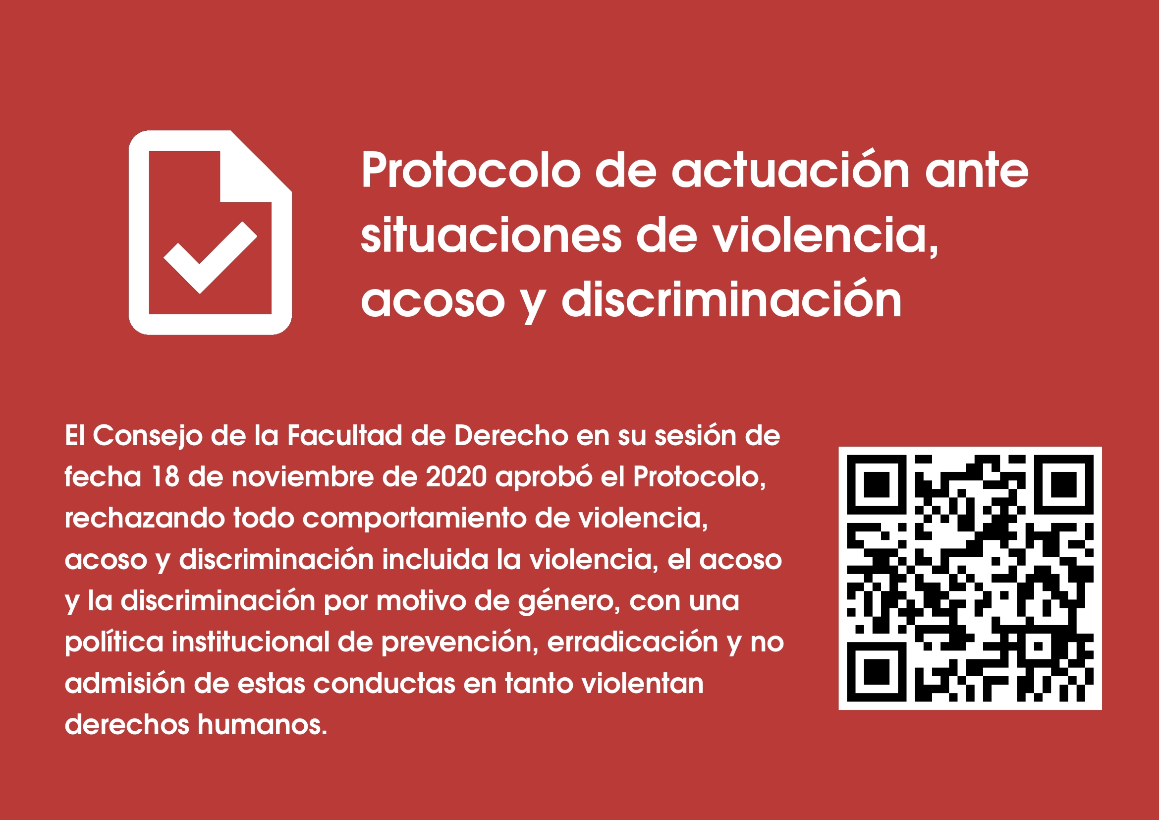 Protocolo de actuación ante situaciones de violencia, acoso y discriminación