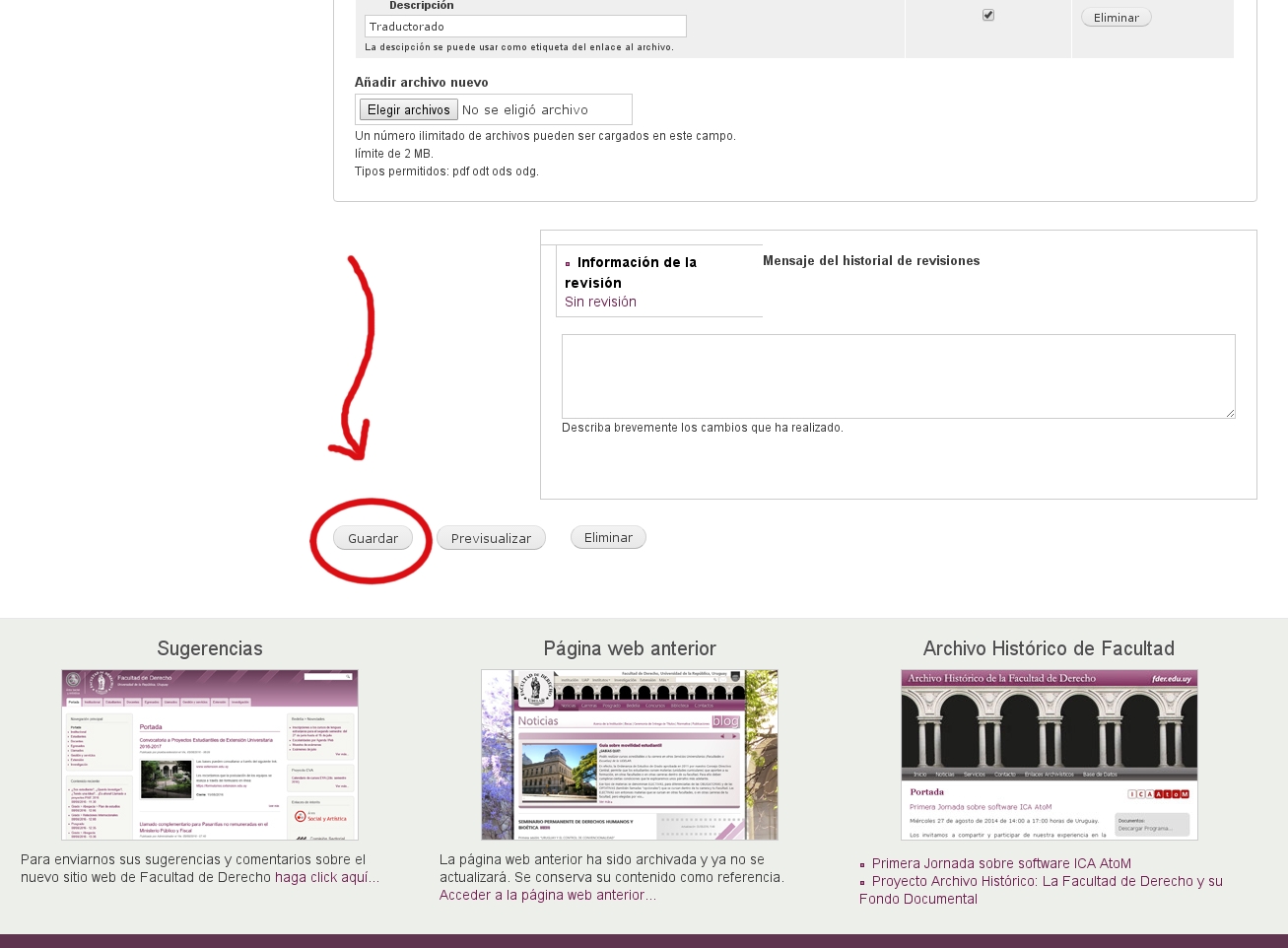 Edición del sitio web 7
