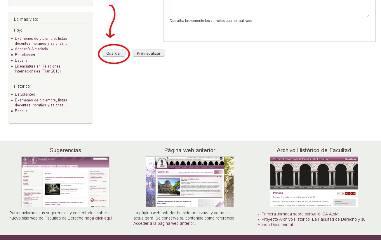 Tutorial de edición del sitio web