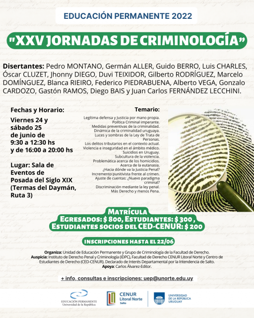 XXV Jornadas de Criminología