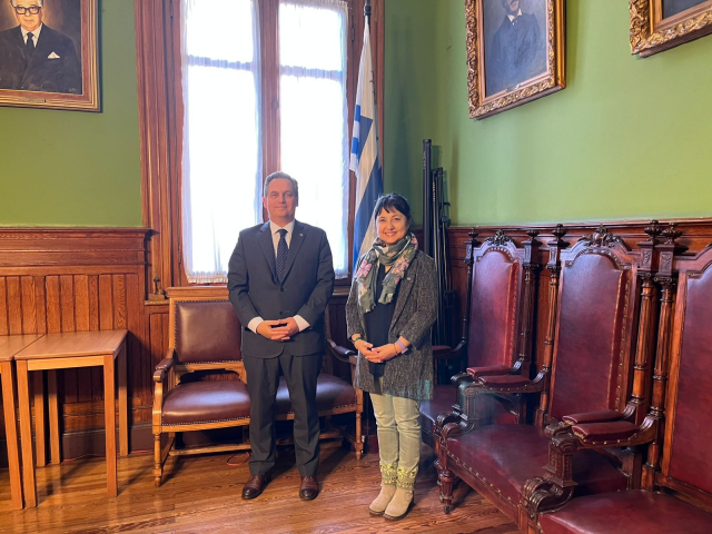 Visita de la diputada Carolina Marzán, presidente del Frente Parlamentario contra el Hambre de Chile